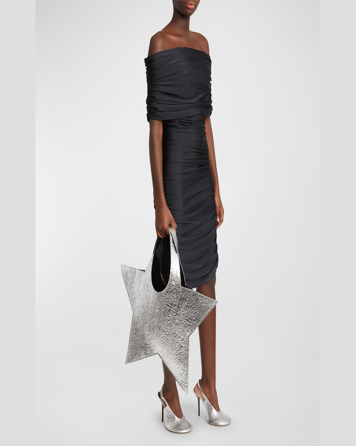 COPERNI STAR FOIL LEATHER TOTE BAG 