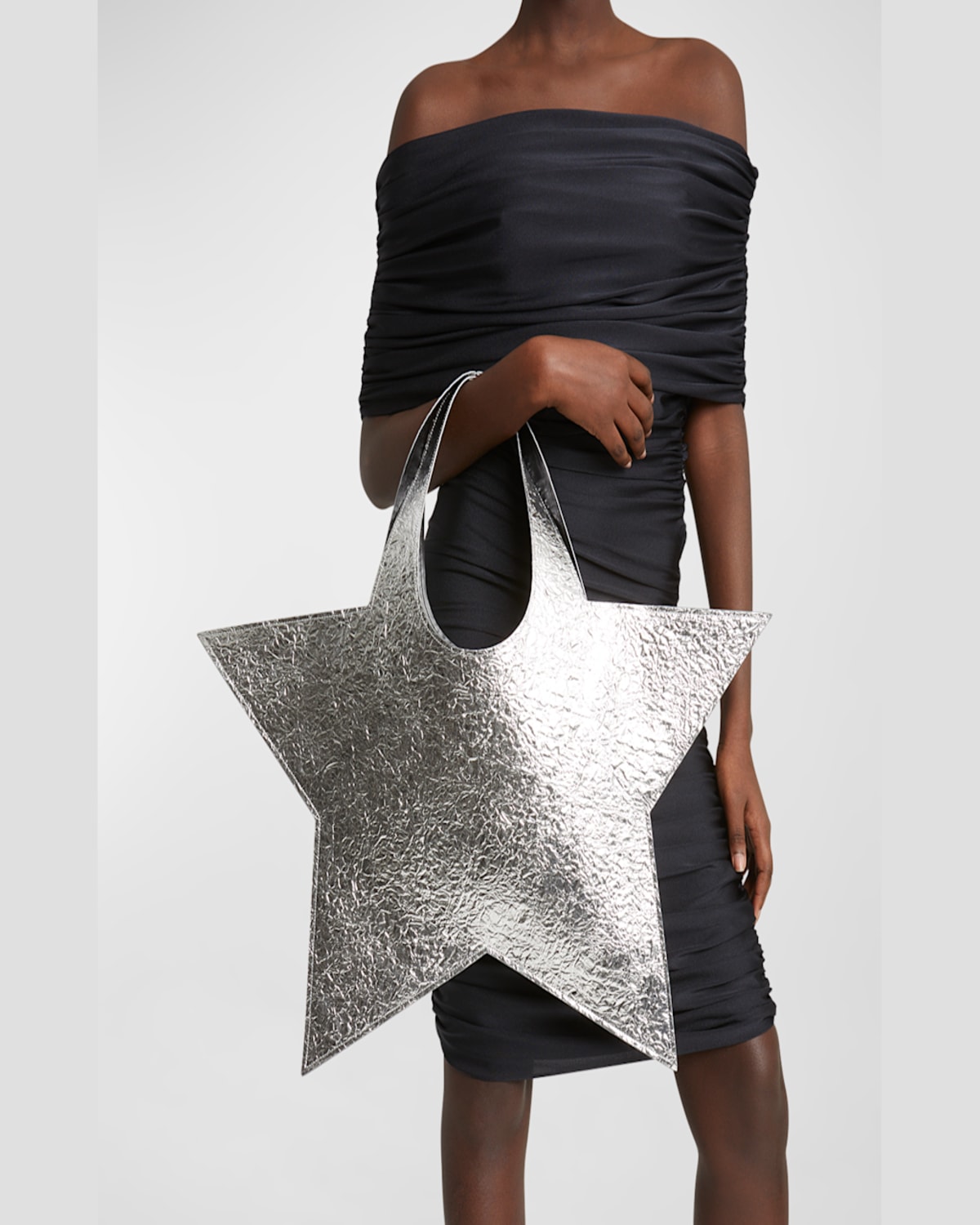 COPERNI STAR FOIL LEATHER TOTE BAG 