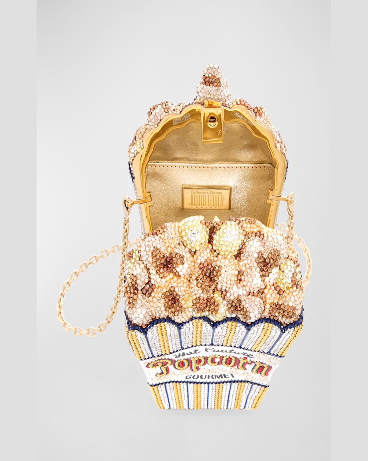 Judith Leiber Hot Couture Popcorn Minaudiere In Champagne Aurum Mutl