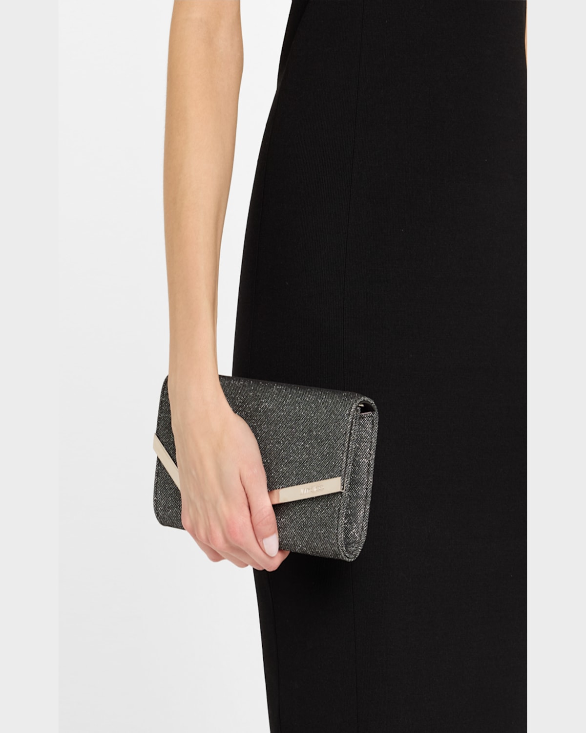 Jimmy Choo Emmie Glitter Clutch Bag In Cosmo