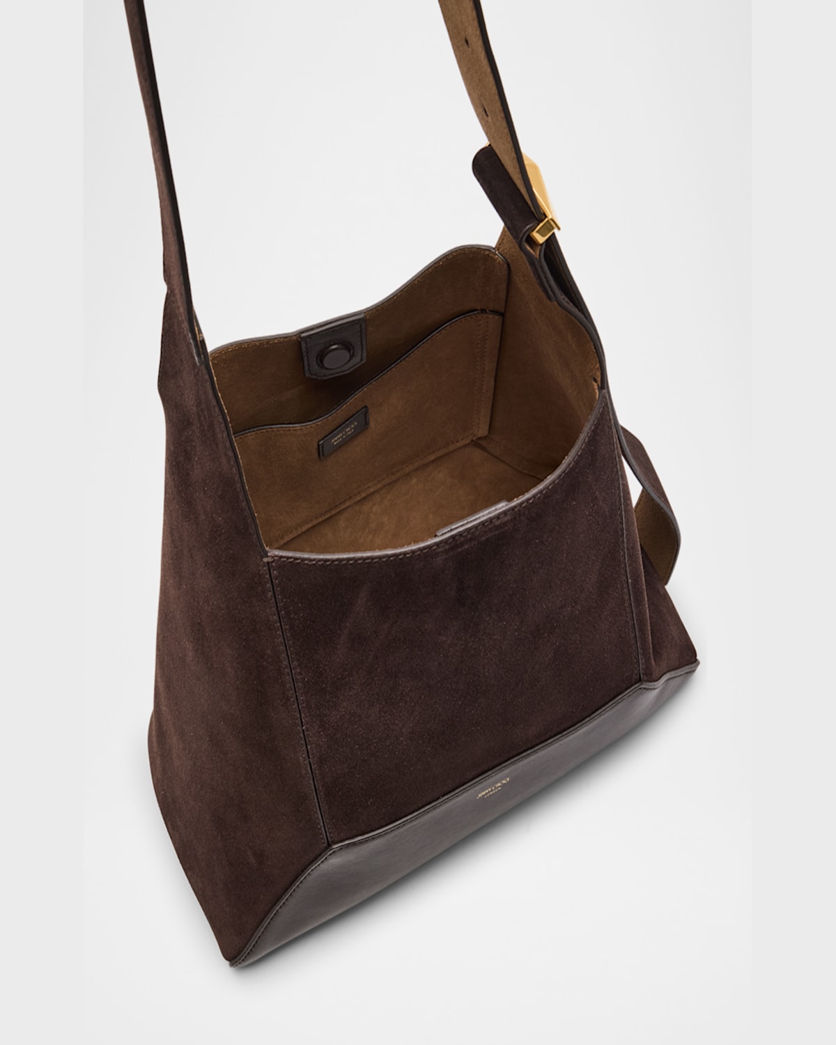 Jimmy Choo Medium Diamond Suede Leather Shoulder Bag In Brown Suede