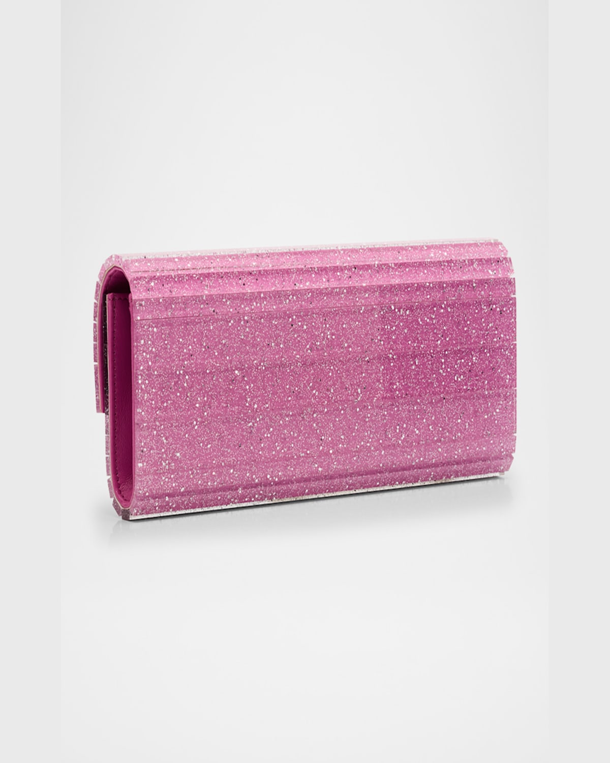 Jimmy Choo Sweetie Glitter Clutch Bag In Pink