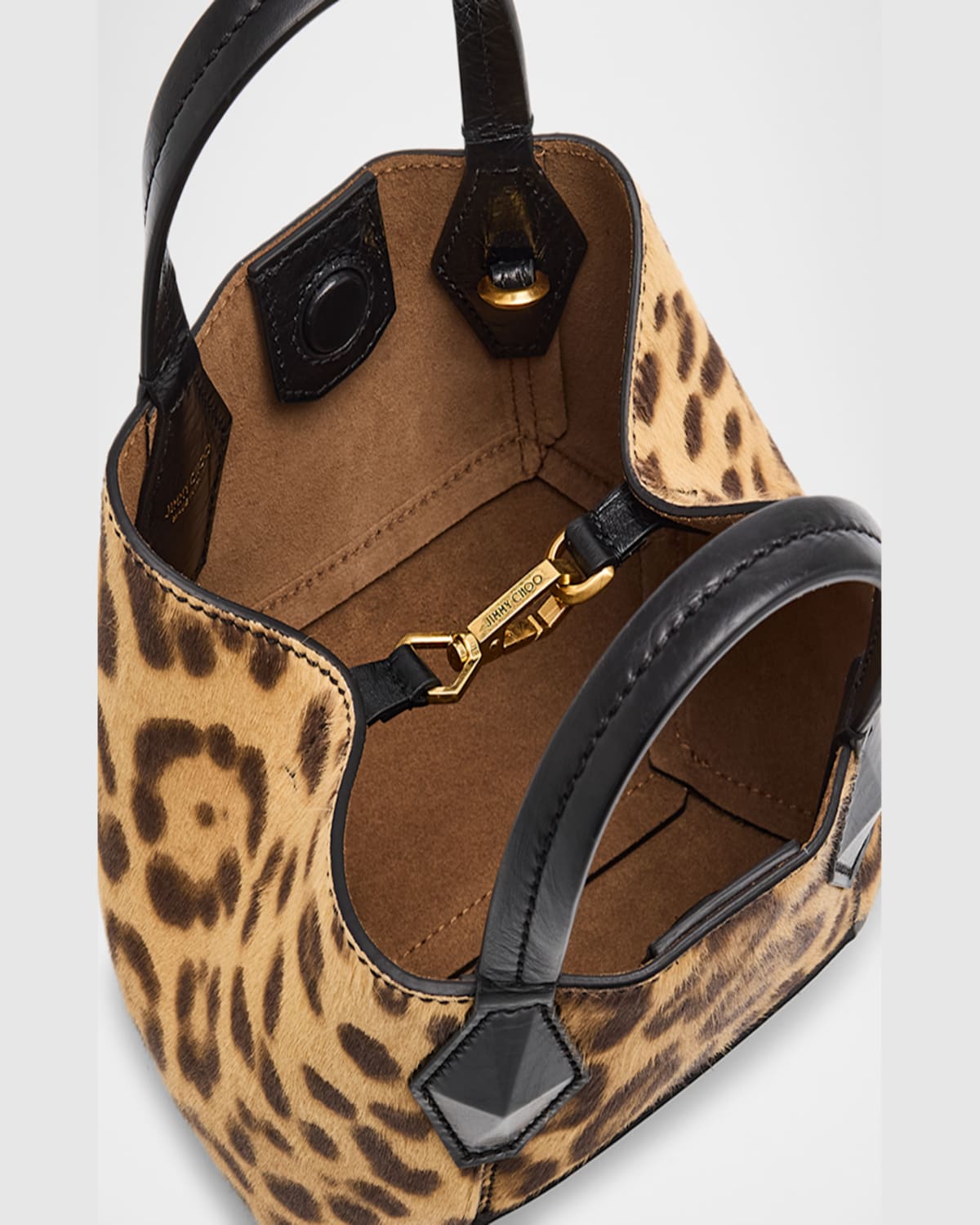 Jimmy Choo Women's Mini Diamond Tote Bag In Natblkgold