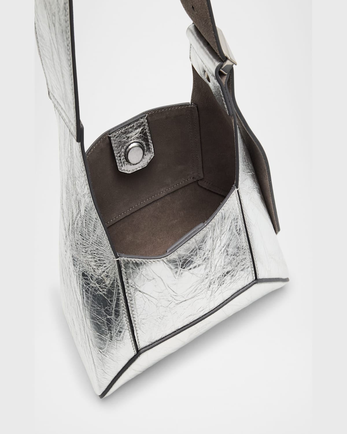 Jimmy Choo Diamond Small Embellished Leather Shoulder Bag In Silveras