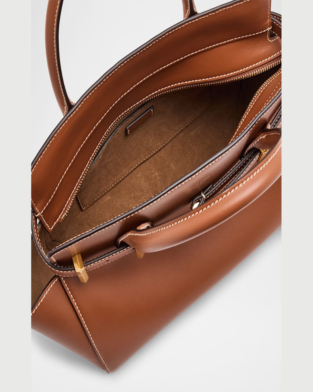 Jimmy Choo Small Diamond Belted Leather Top-handle Bag In Tanecrugold