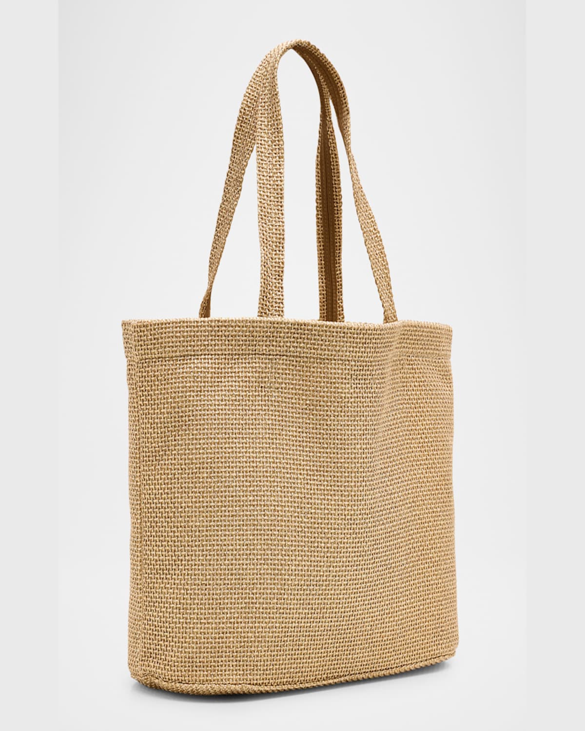 Jimmy Choo Gold Rafia Mini Beach Shopping Bag In Gold