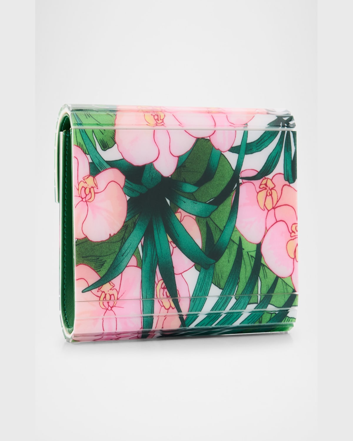 Jimmy Choo Candy Flower Printed Clutch Bag In Tropical