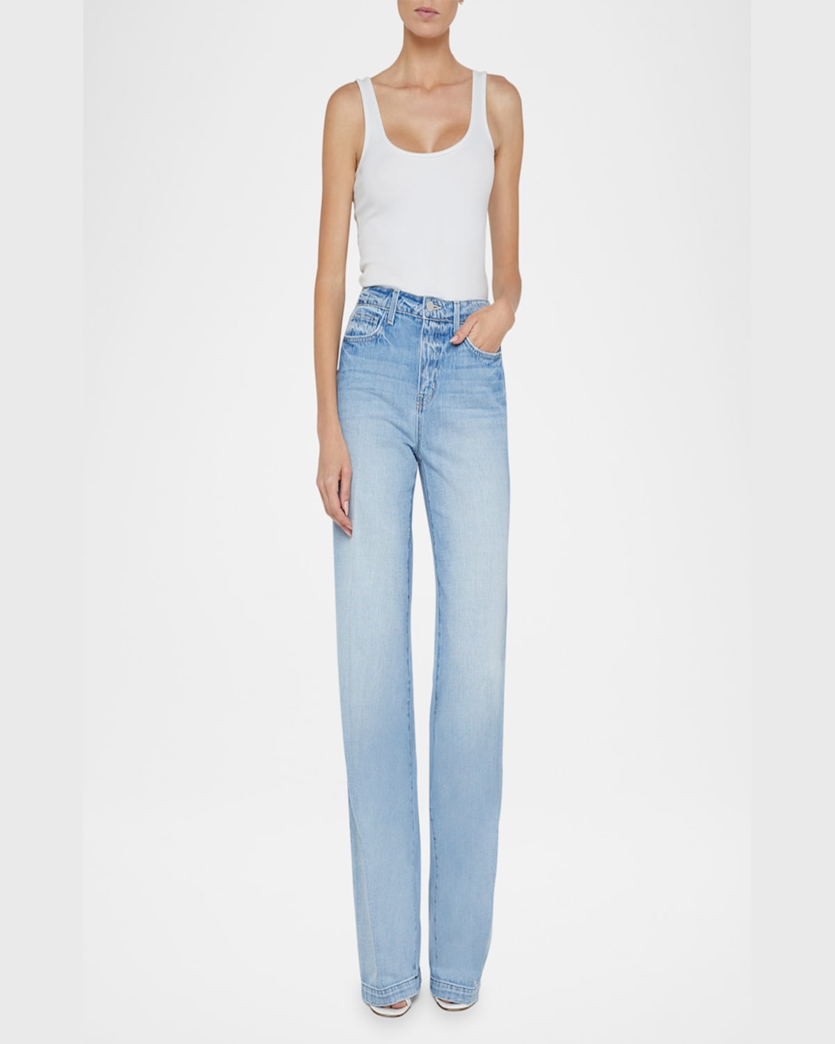 L Agence Clayton High Rise Wide Leg Jeans In Fontana In Fontana