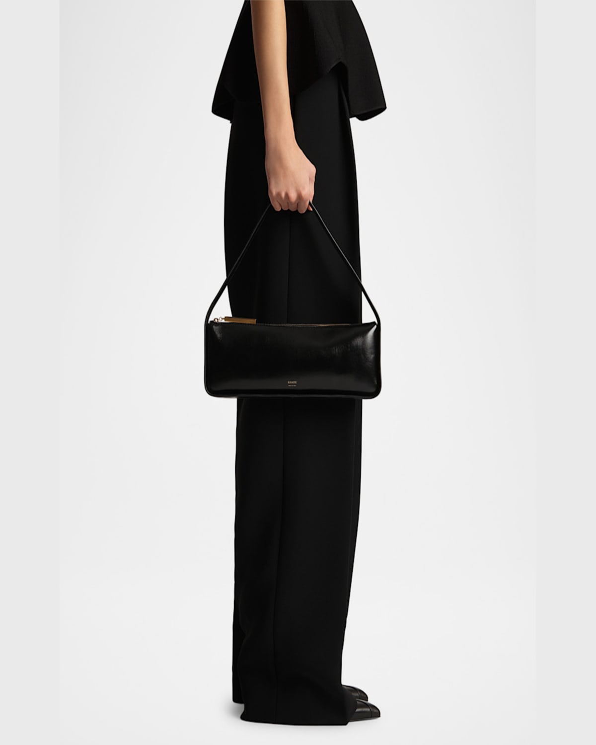 Shop Akris Anouk City Canvas & Leather Crossbody Bag In Stucco Cuoio