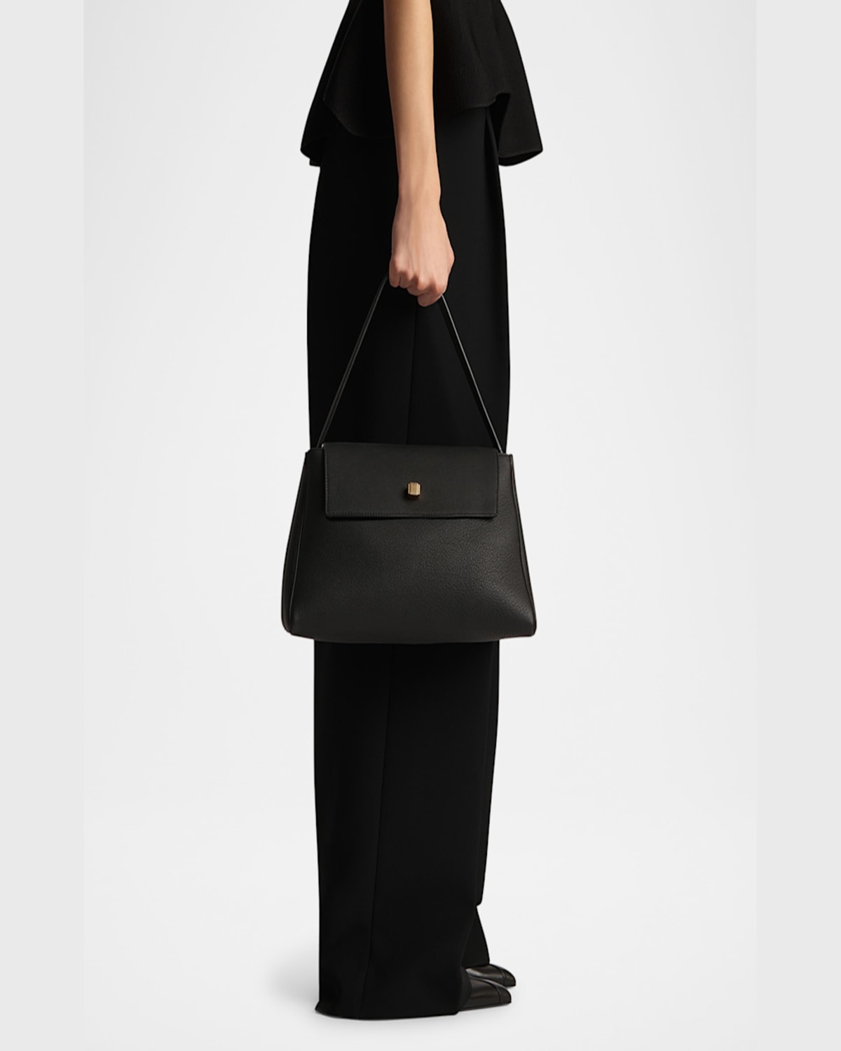 AKRIS AI RAFFIA & LEATHER TOTE BAG 