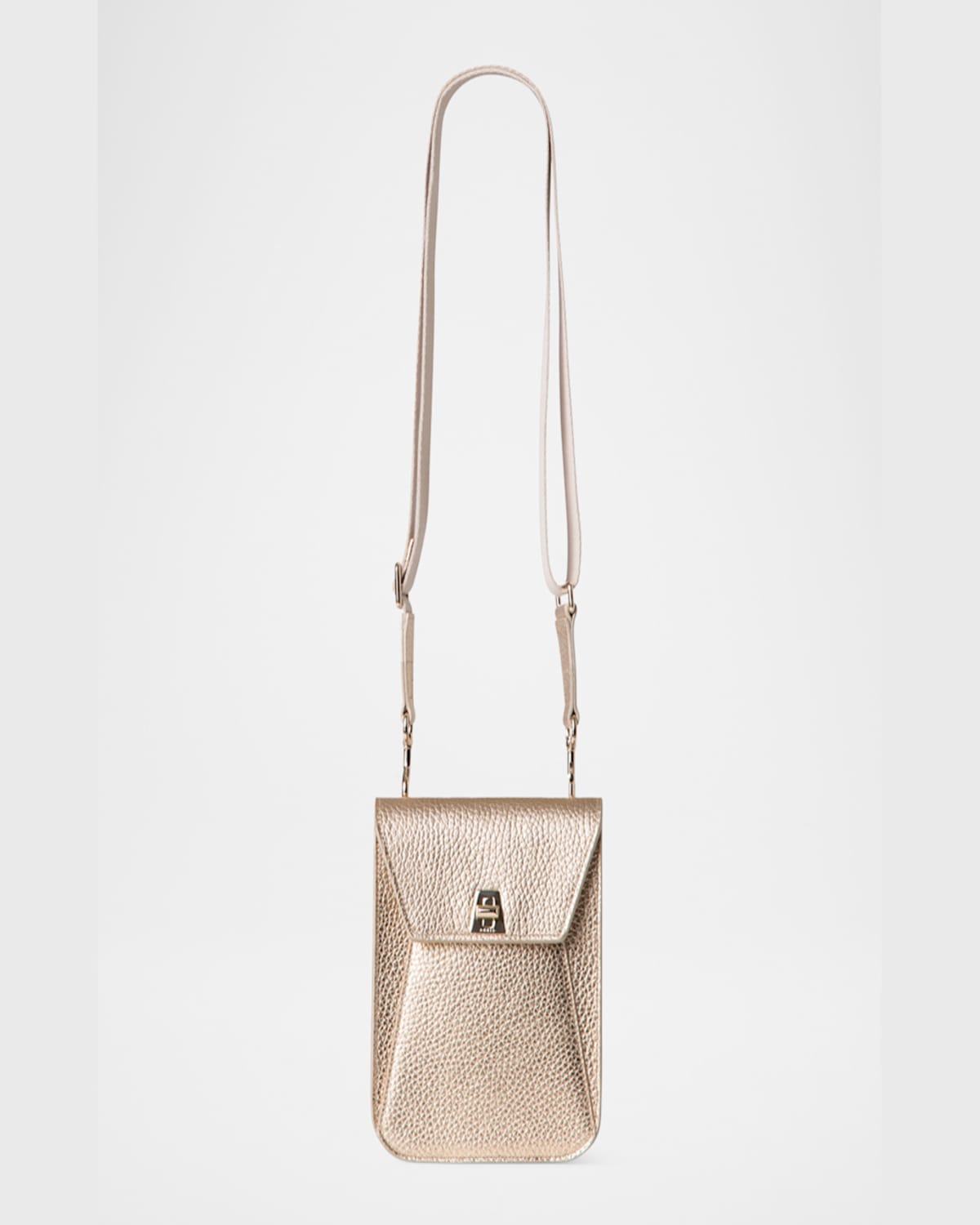 AKRIS ANOUK MINI METALLIC CALFSKIN MESSENGER BAG 
