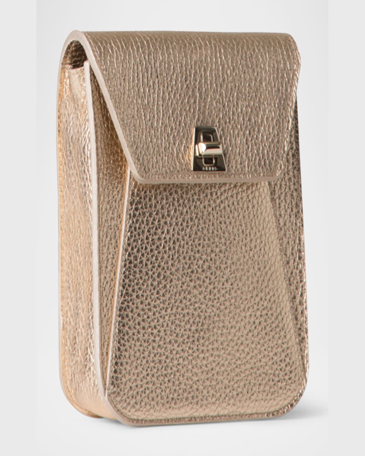 AKRIS ANOUK MINI METALLIC CALFSKIN MESSENGER BAG 