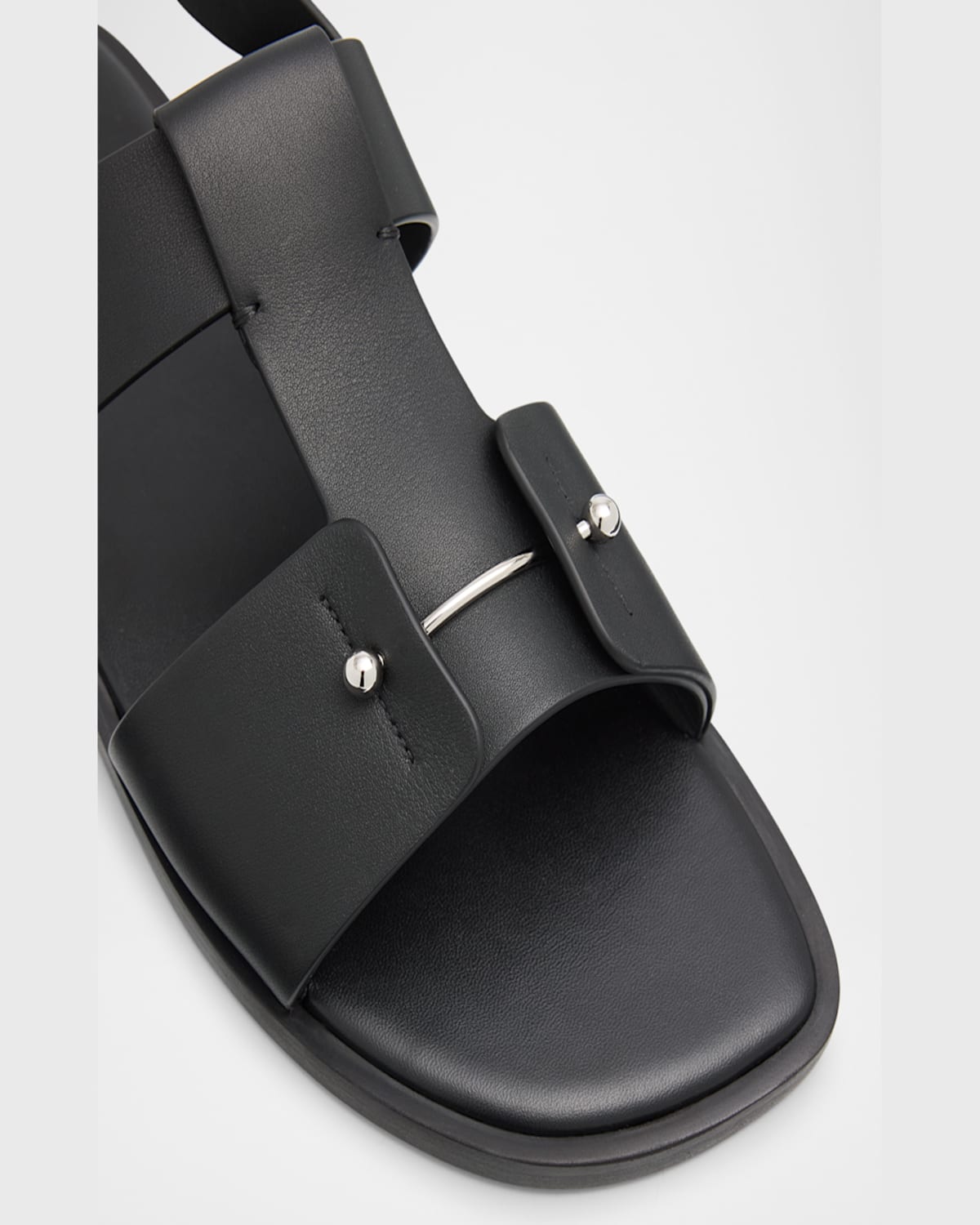 Christian Louboutin Chambeliss Sandal Flats In Black Leather In Black