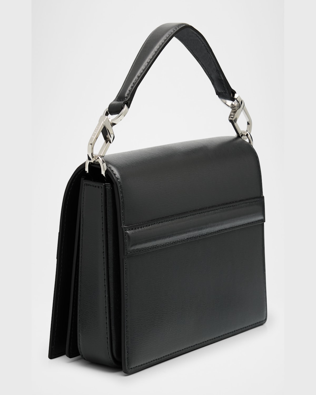 Totême Mini T-flap Leather Clutch Bag In Shark