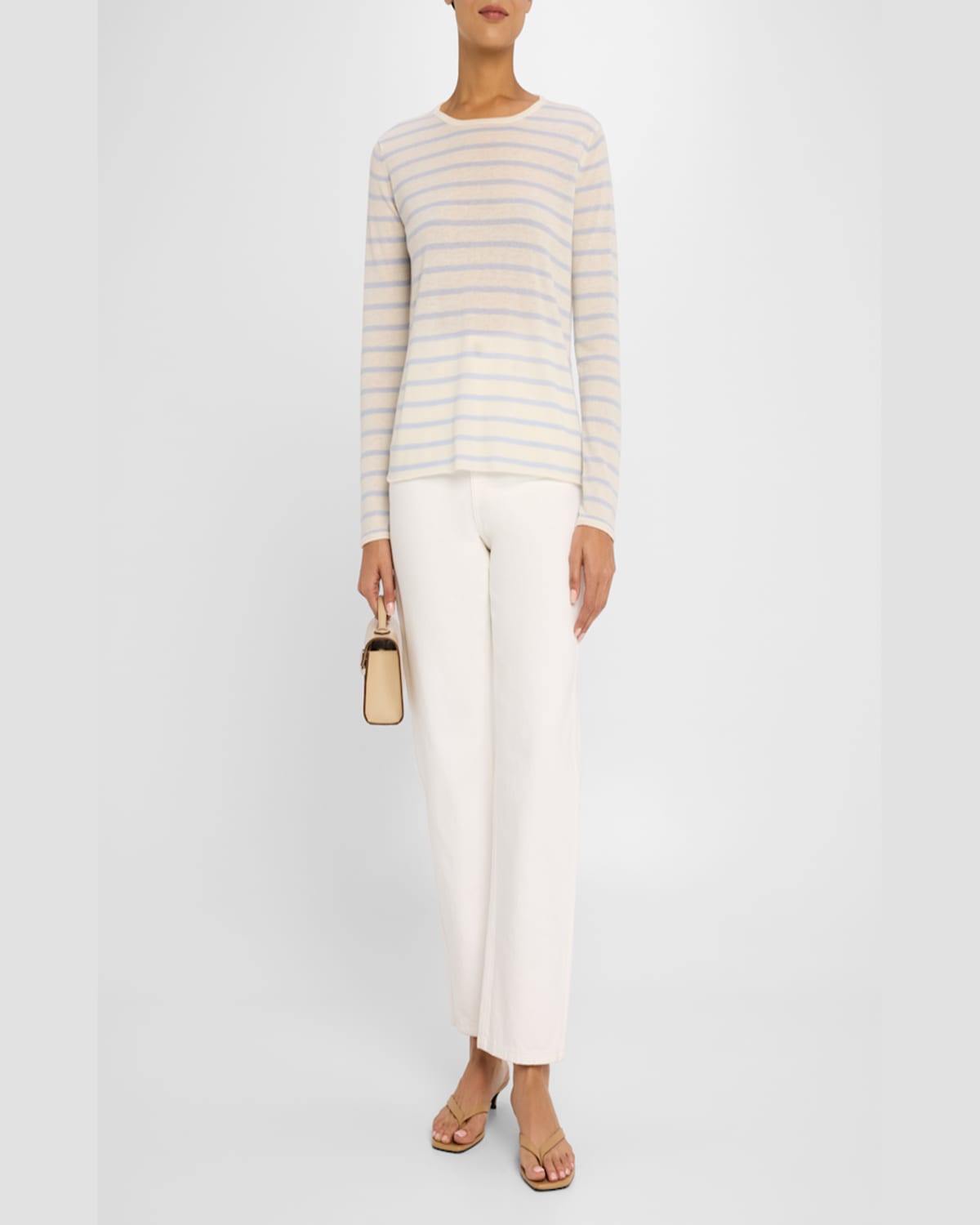 Shop Majestic Striped Machine-washable Cashmere Sweater