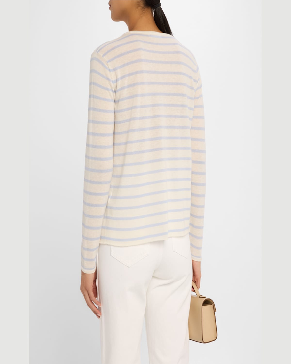 Shop Majestic Striped Machine-washable Cashmere Sweater