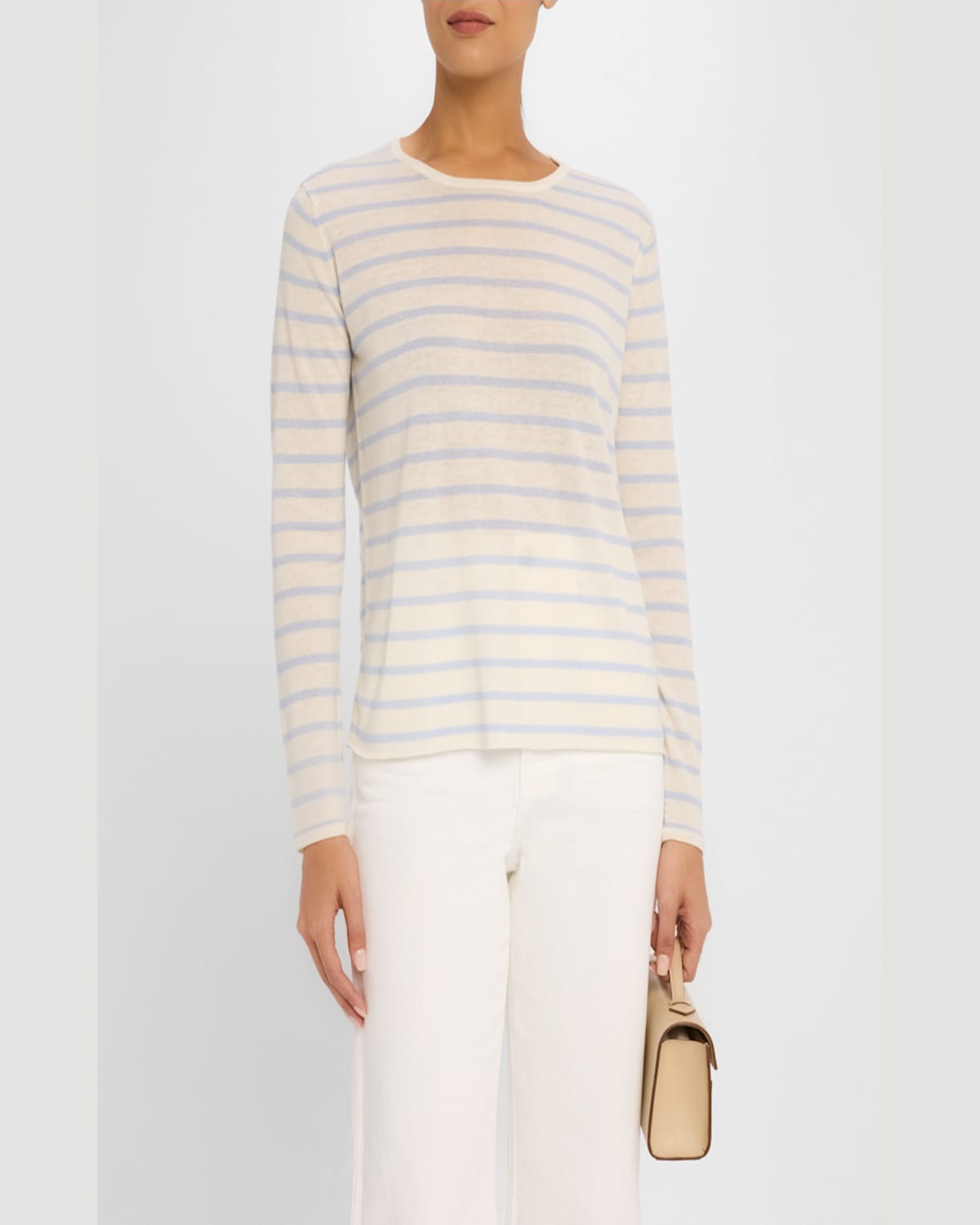 Shop Majestic Striped Machine-washable Cashmere Sweater