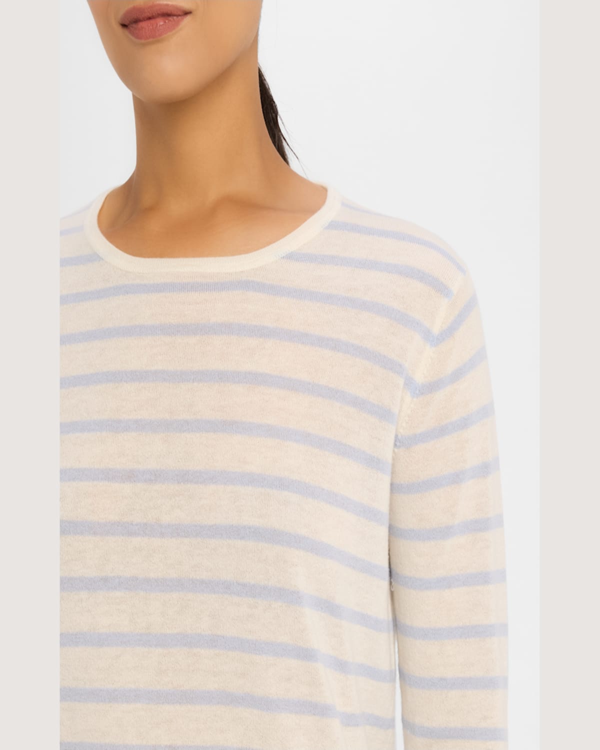 Shop Majestic Striped Machine-washable Cashmere Sweater