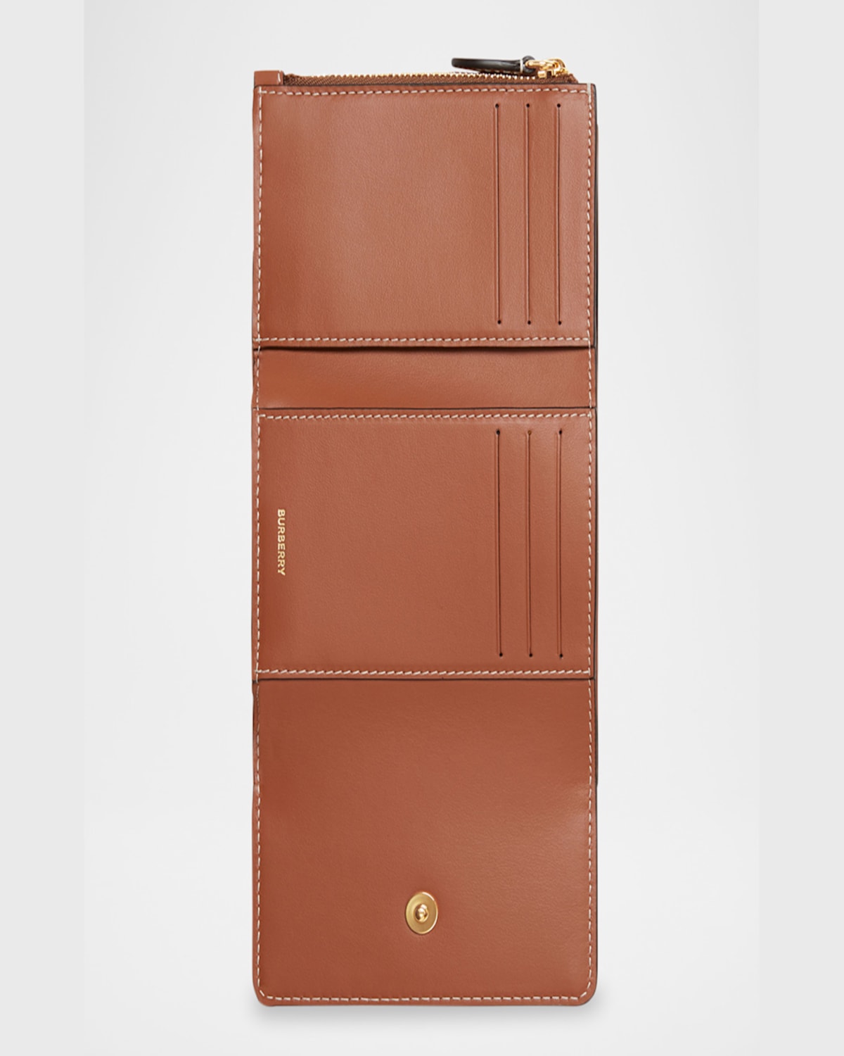 Burberry Lancaster Check Folding Wallet In Archive Beige