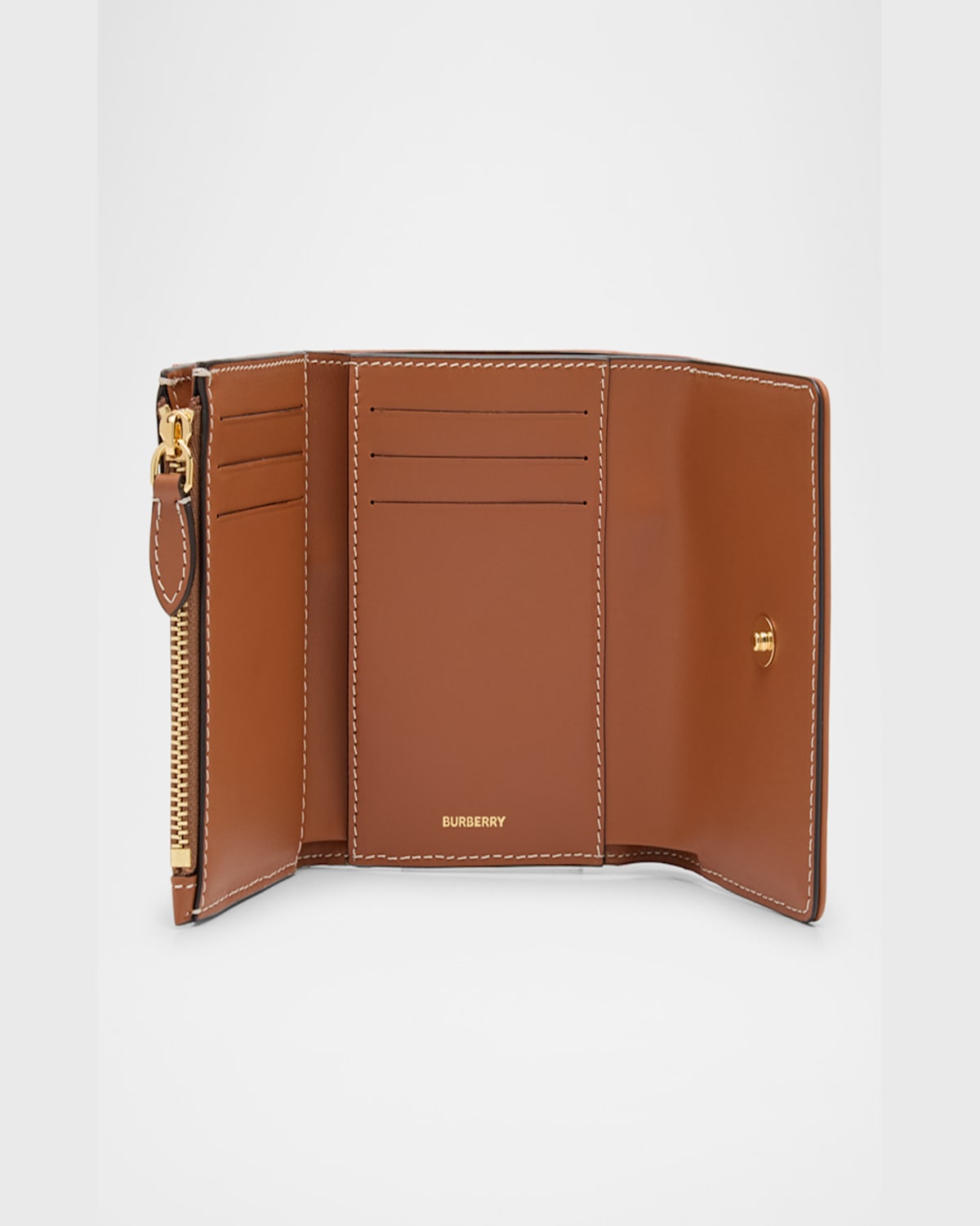 Burberry Lancaster Check Folding Wallet In Archive Beige