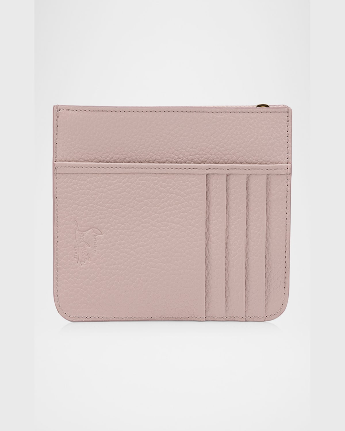 Christian Louboutin Paloma Loubinthesky Card Holder In Leather In Vintage Rose