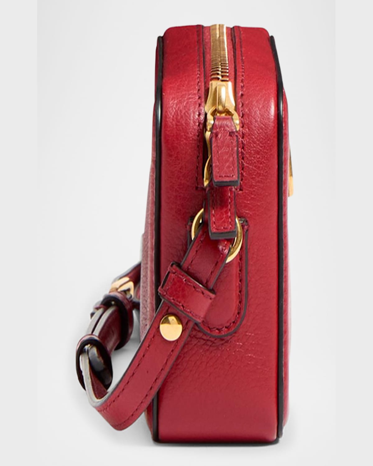 Valentino Garavani Alltime Leather Shoulder Bag With Vlogo Signature Detail In Rosso