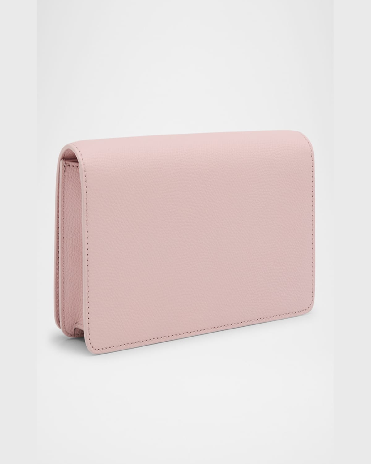 Valentino Garavani Pastel Pink Leather Vlogo Signature Clutch In Rose Quartz