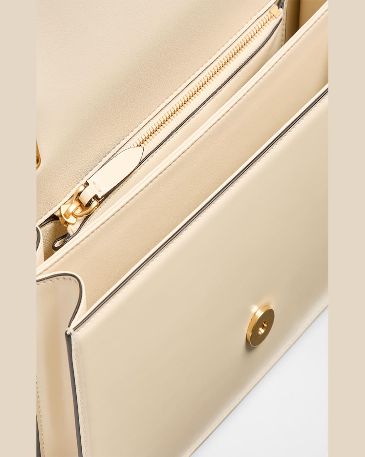 Valentino White Vain Shoulder Bag In Butter White