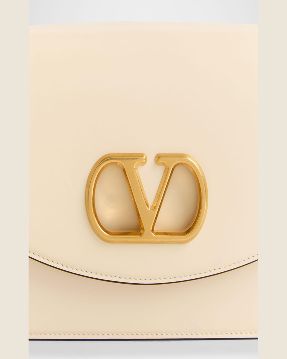 Valentino White Vain Shoulder Bag In Butter White