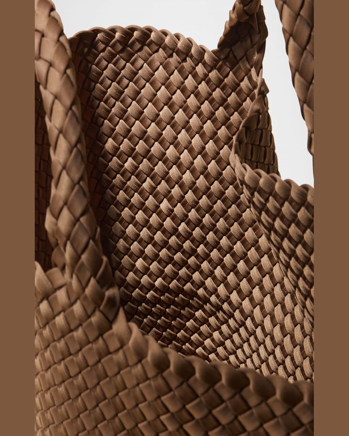 Naghedi St. Barths Medium Woven Tote Bag In Mink