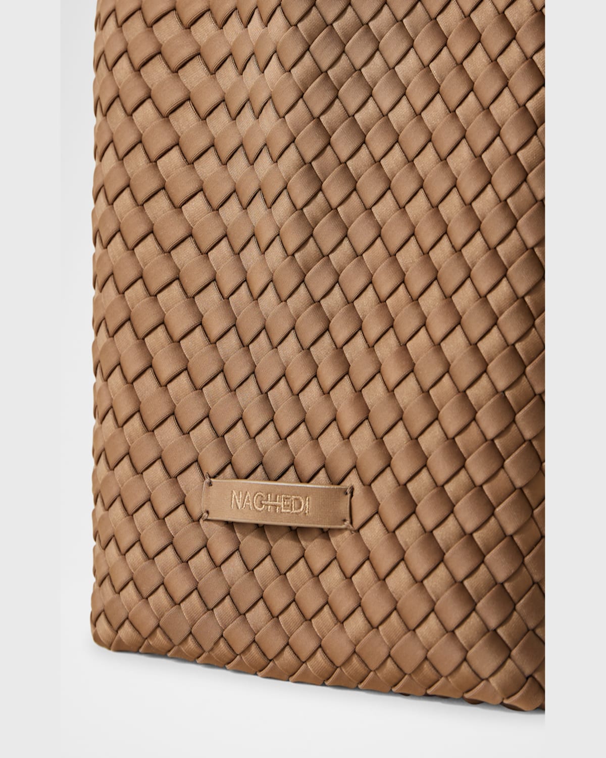 Naghedi St. Barths Medium Woven Tote Bag In Mink