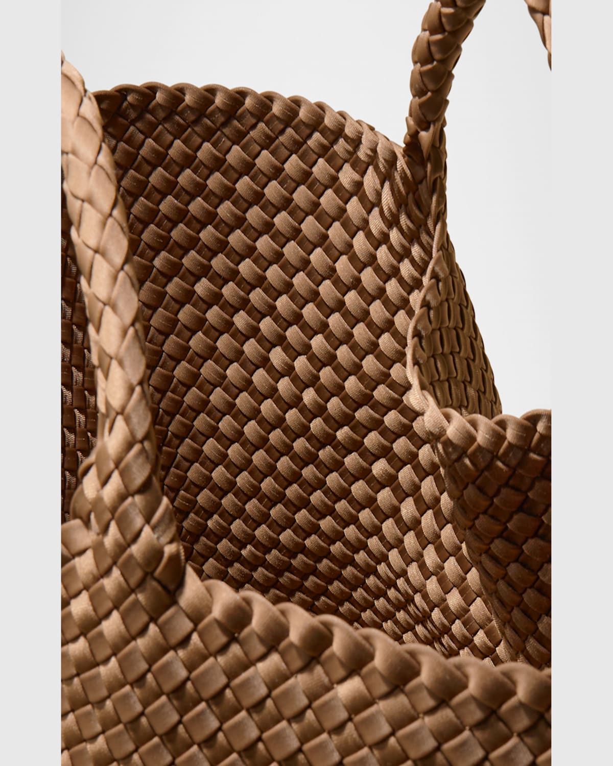 Naghedi St. Barths Large Woven Tote Bag In Mink