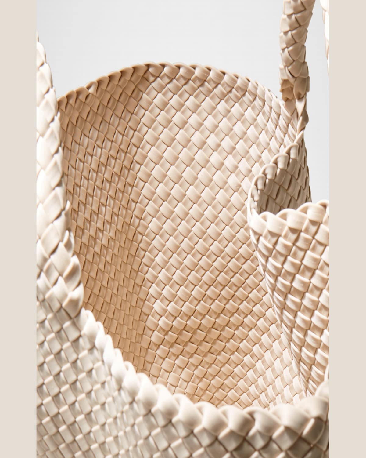 Naghedi St. Barths Large Woven Tote Bag In Ecru