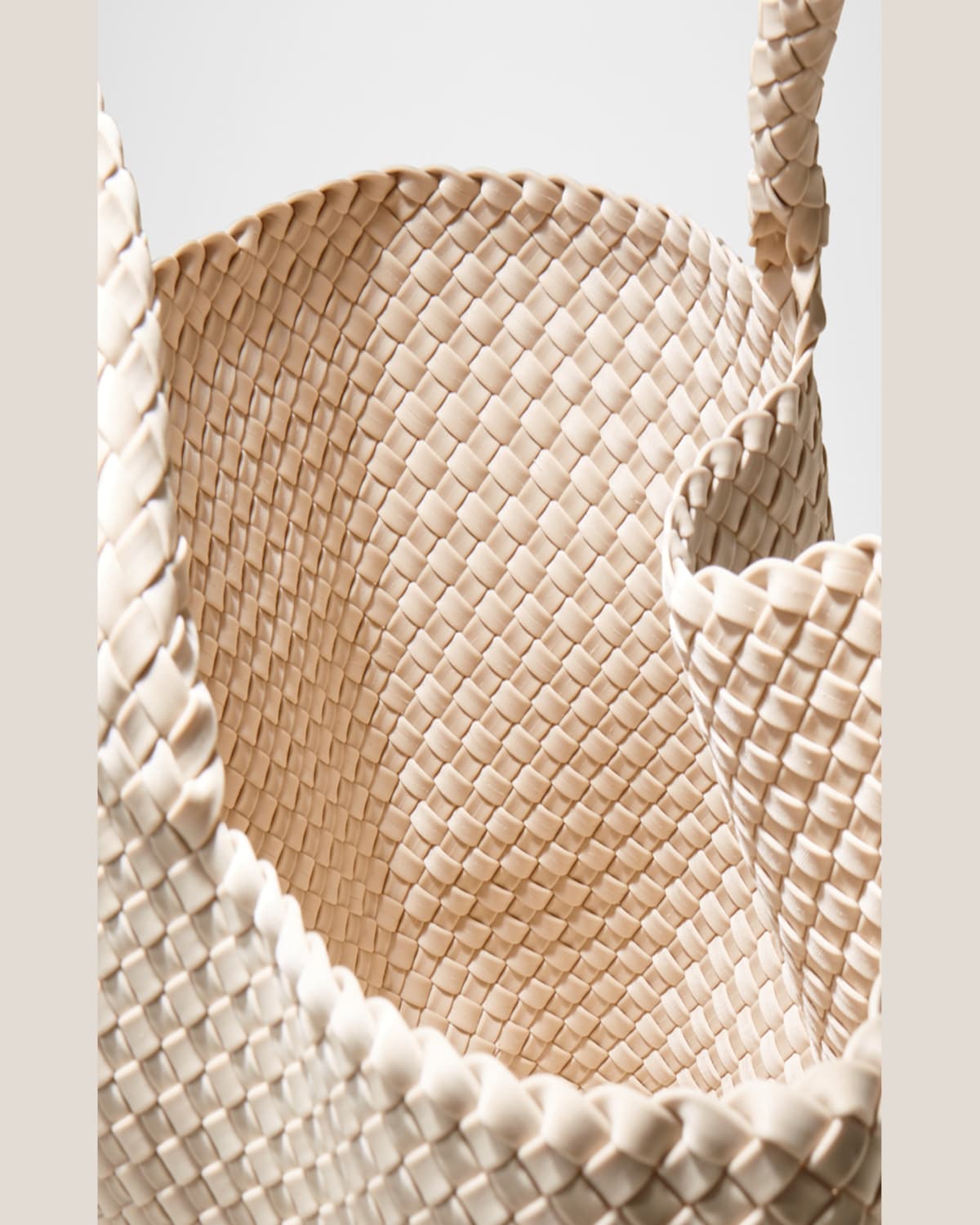 Naghedi St. Barths Large Woven Tote Bag In Ecru