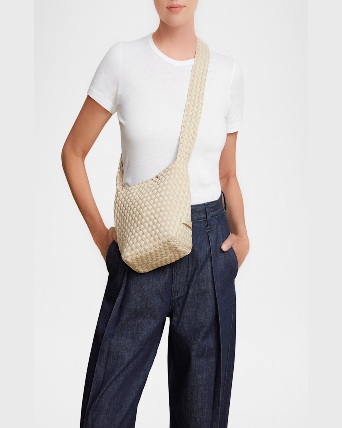 NAGHEDI LAGUNA WOVEN CROSSBODY BAG 