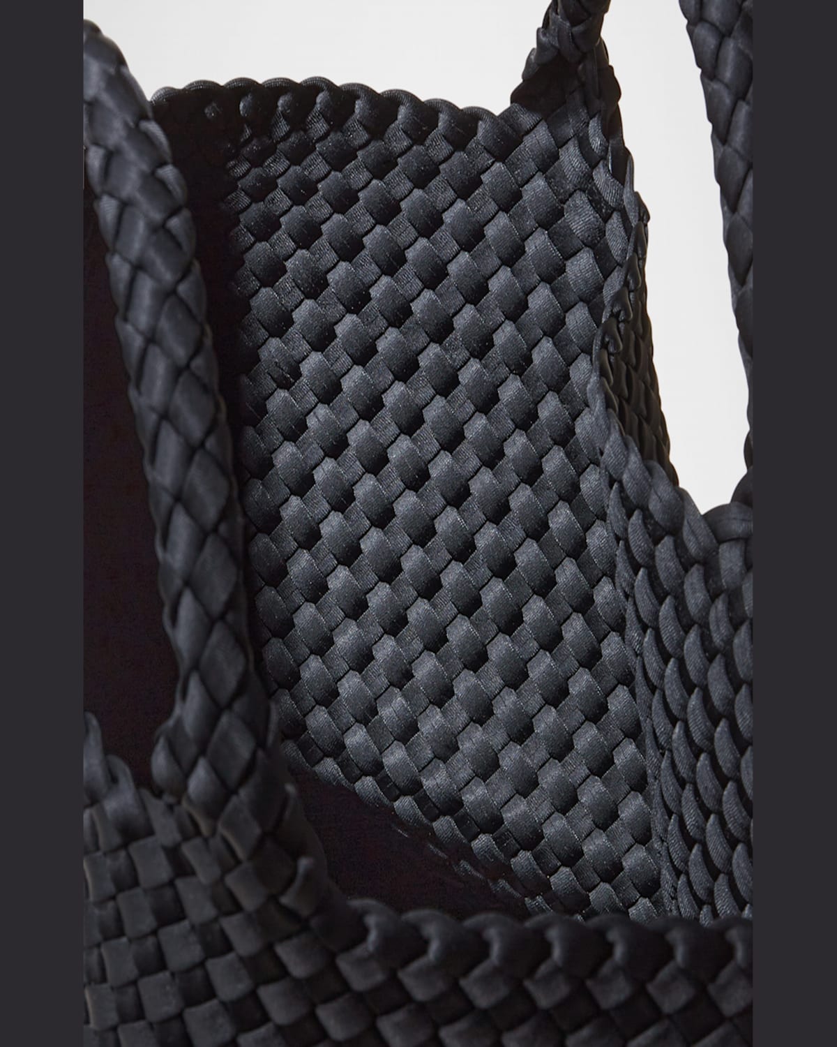 Naghedi St. Barths Medium Woven Tote Bag In Onyx