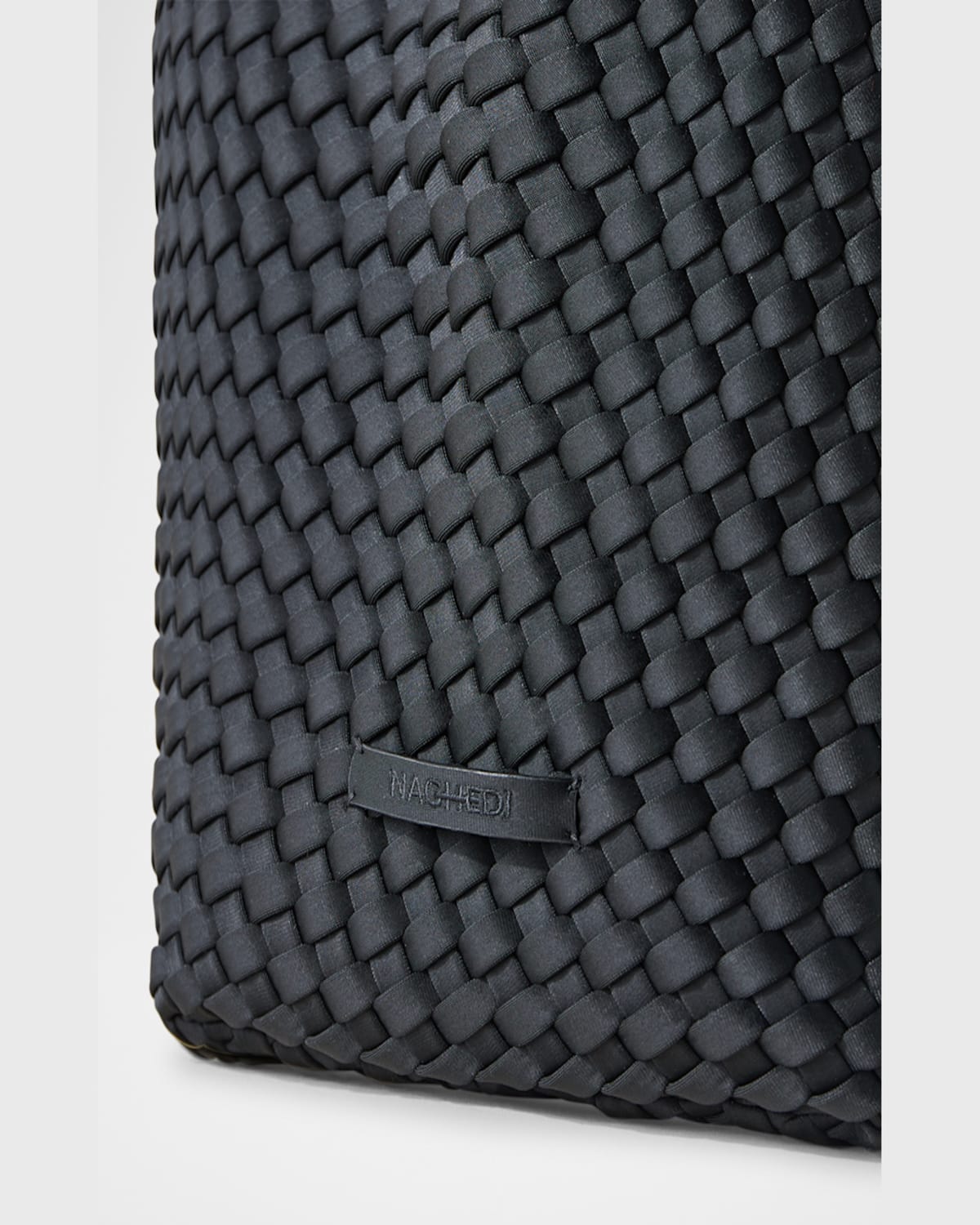 Naghedi St. Barths Medium Woven Tote Bag In Onyx