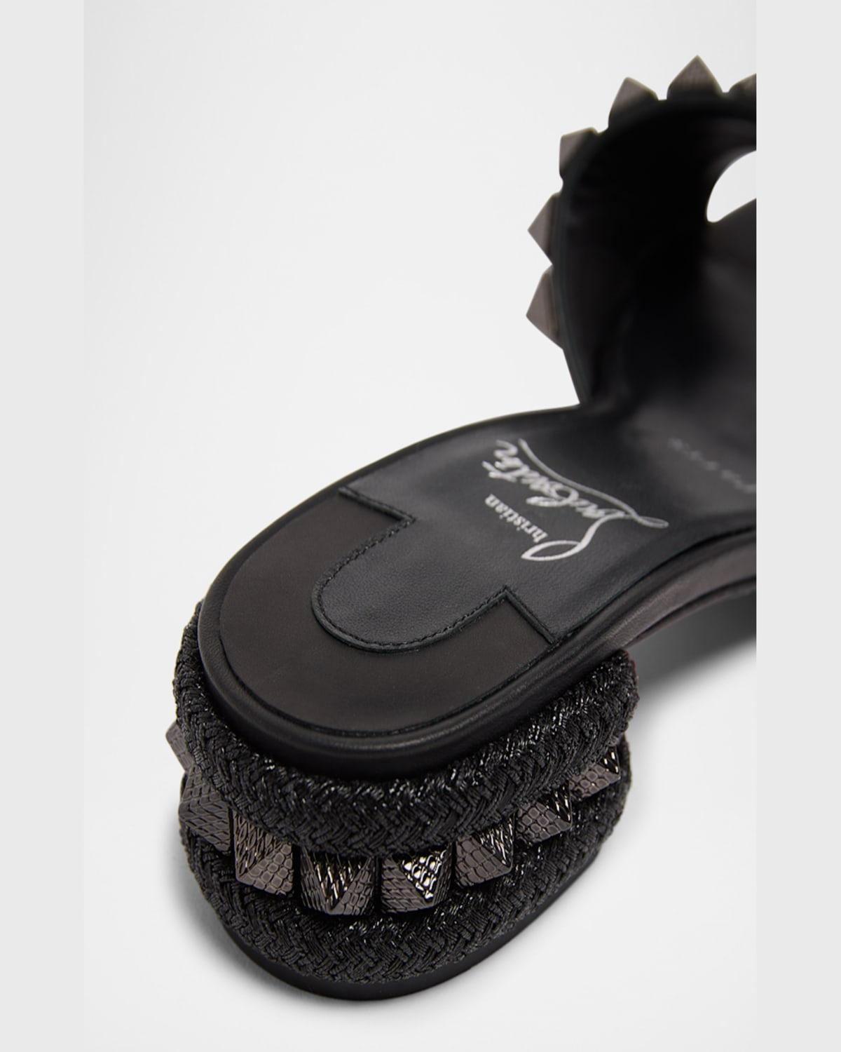 Christian Louboutin Pyraclou Embellished Heeled Mules 30 In Black