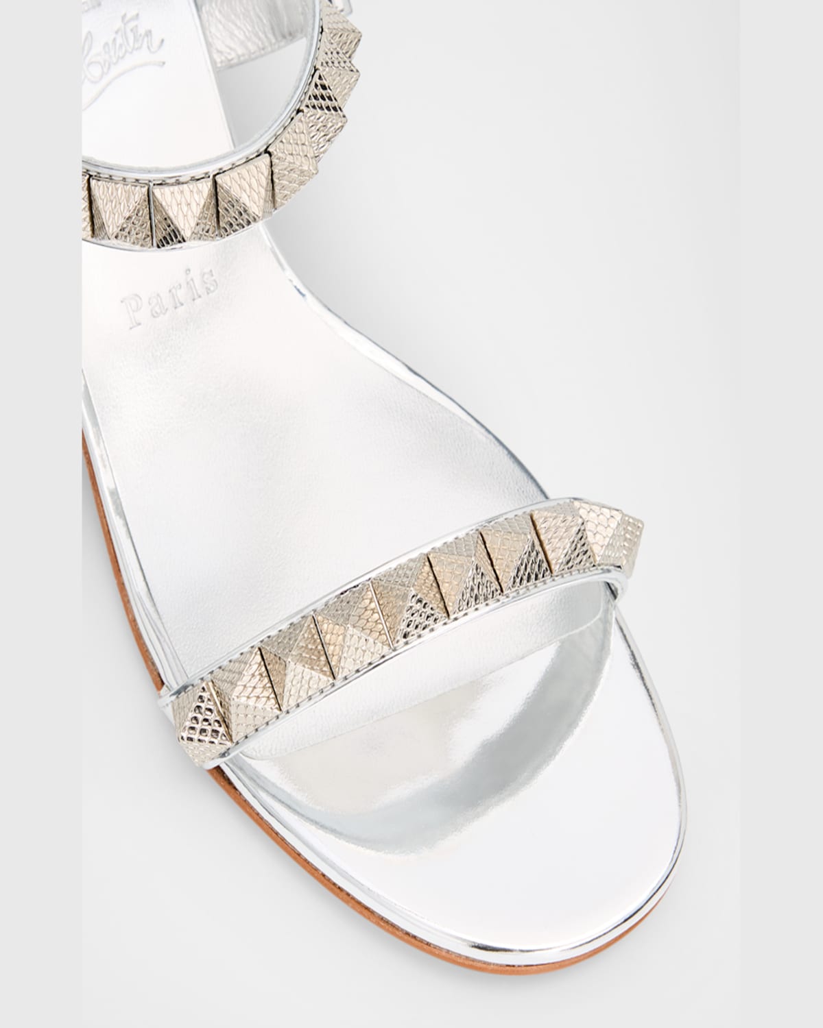 Christian Louboutin Sandal Pyrasand 30 In Metallic