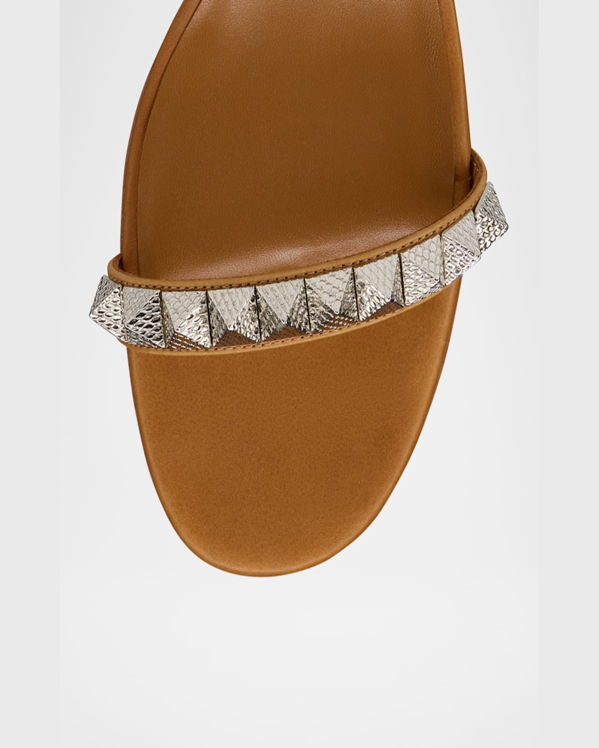 Christian Louboutin Pyraclou Embellished Heeled Sandals 30 In Terra