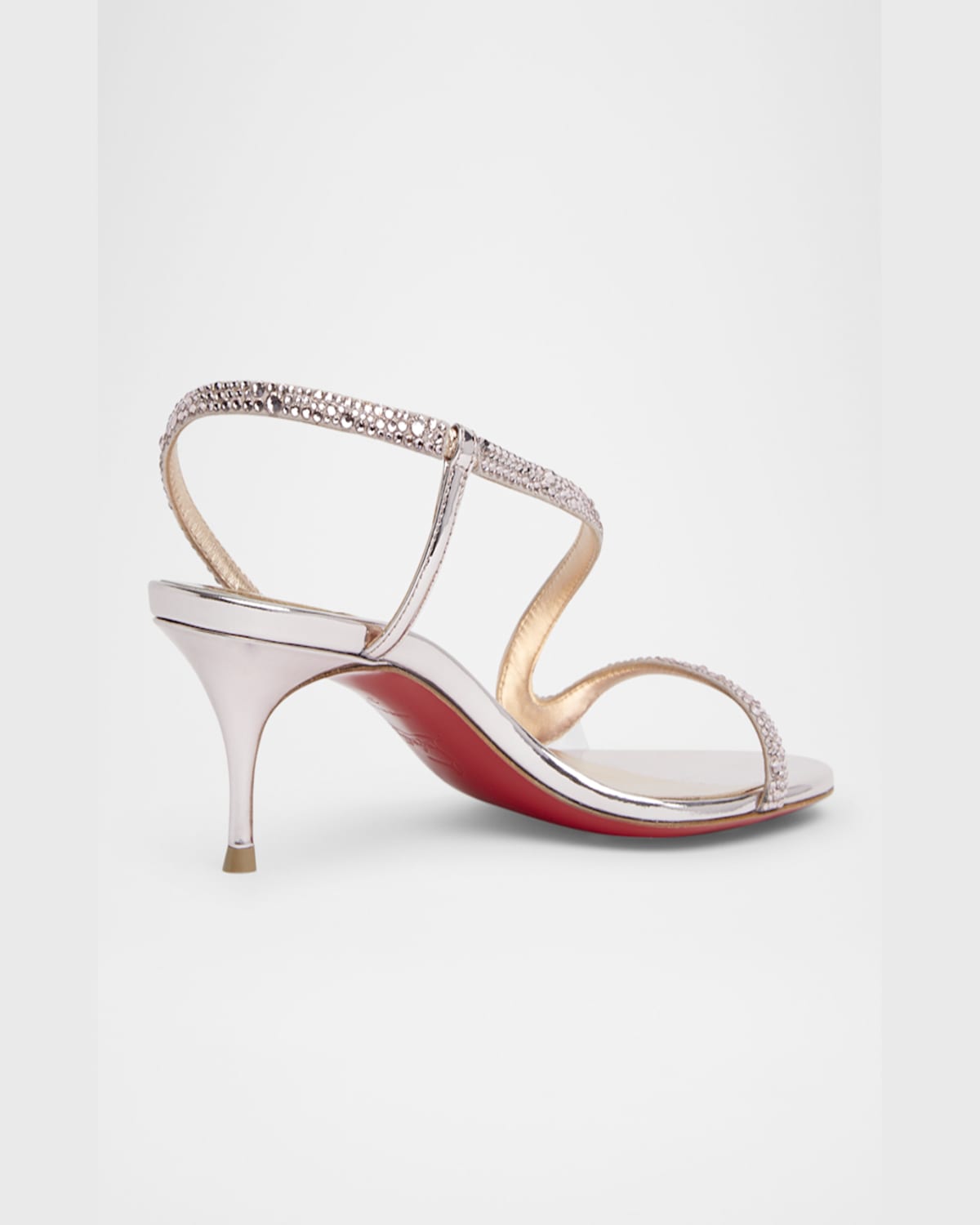 Christian Louboutin Rosalie Strass Red Sole Slingback Sandals In Vintage Rose