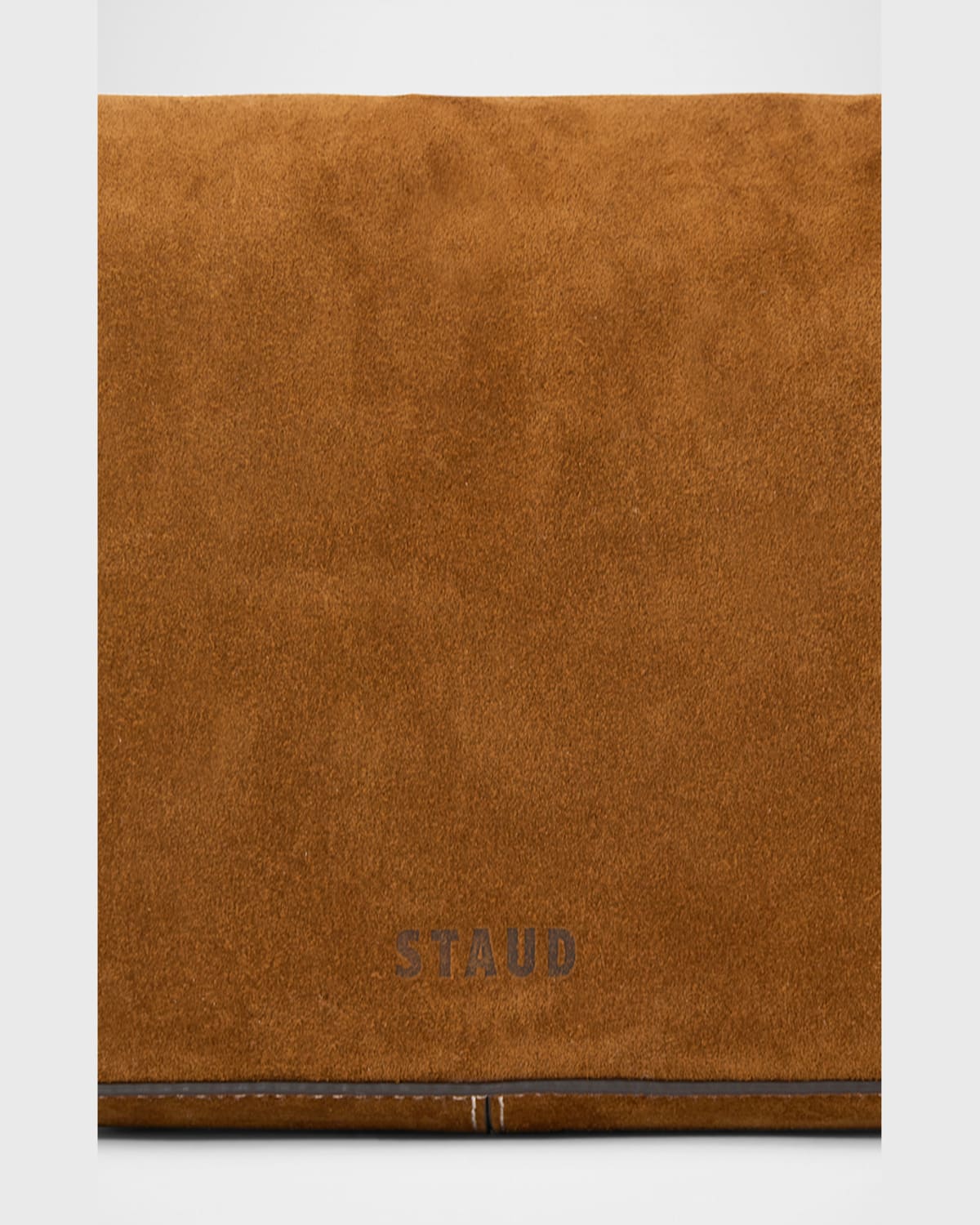STAUD HARLOW BUCKLE SUEDE SHOULDER BAG 