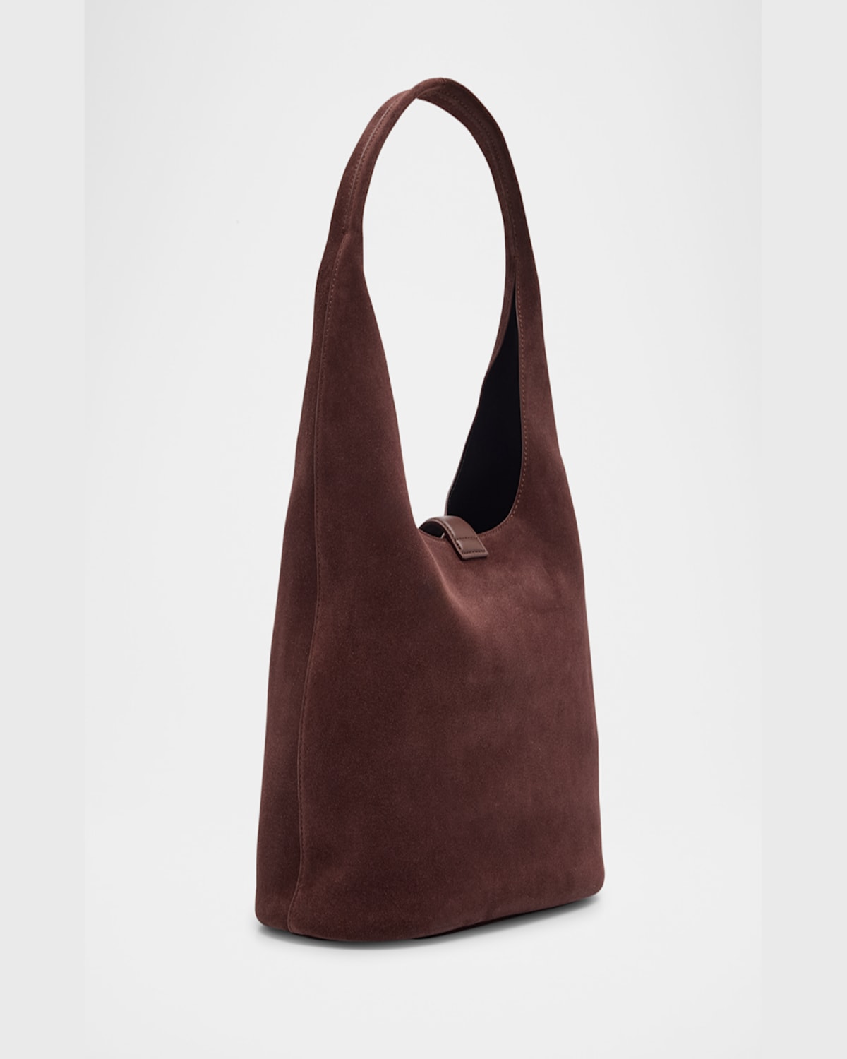 Simkhai Khai Buckle Suede Hobo Bag In Cacao