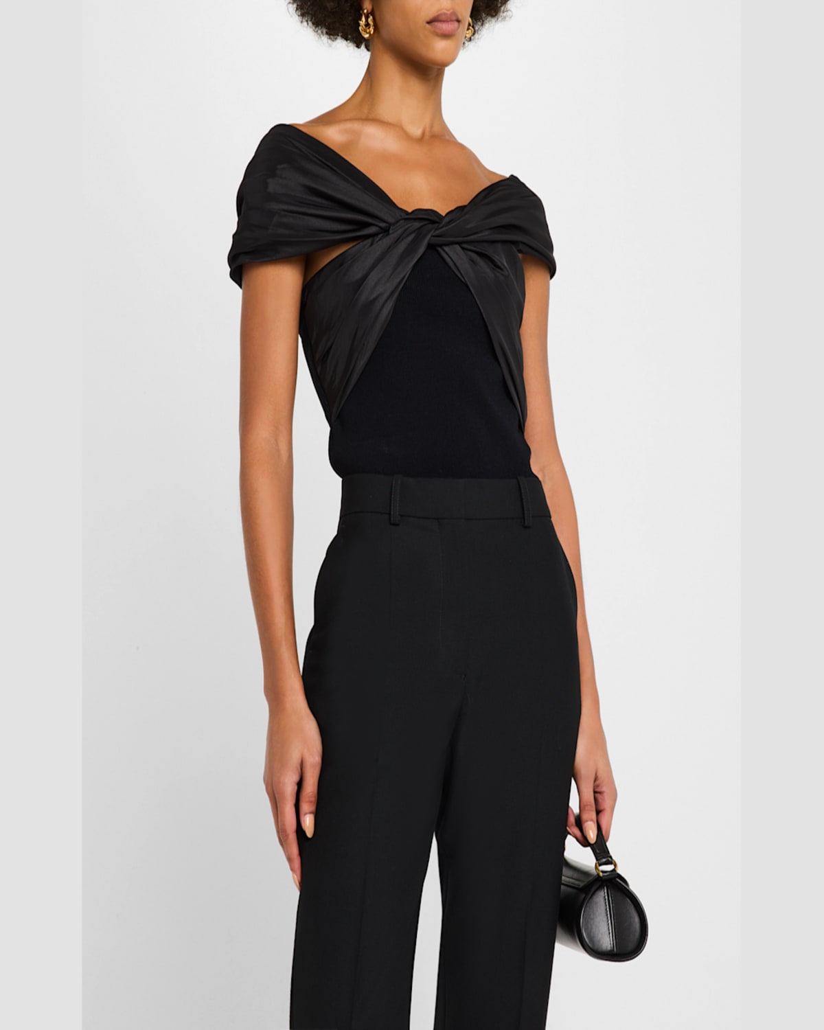 Simkhai Celiana Combo Off-the-shoulder Top In Ivory