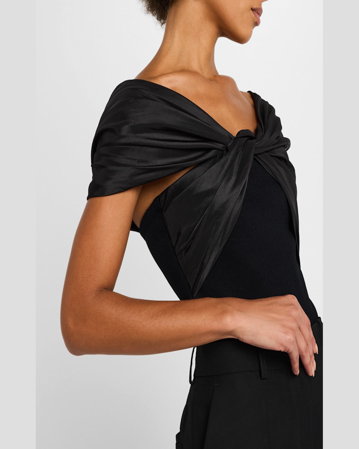 Simkhai Celiana Combo Off-the-shoulder Top In Ivory