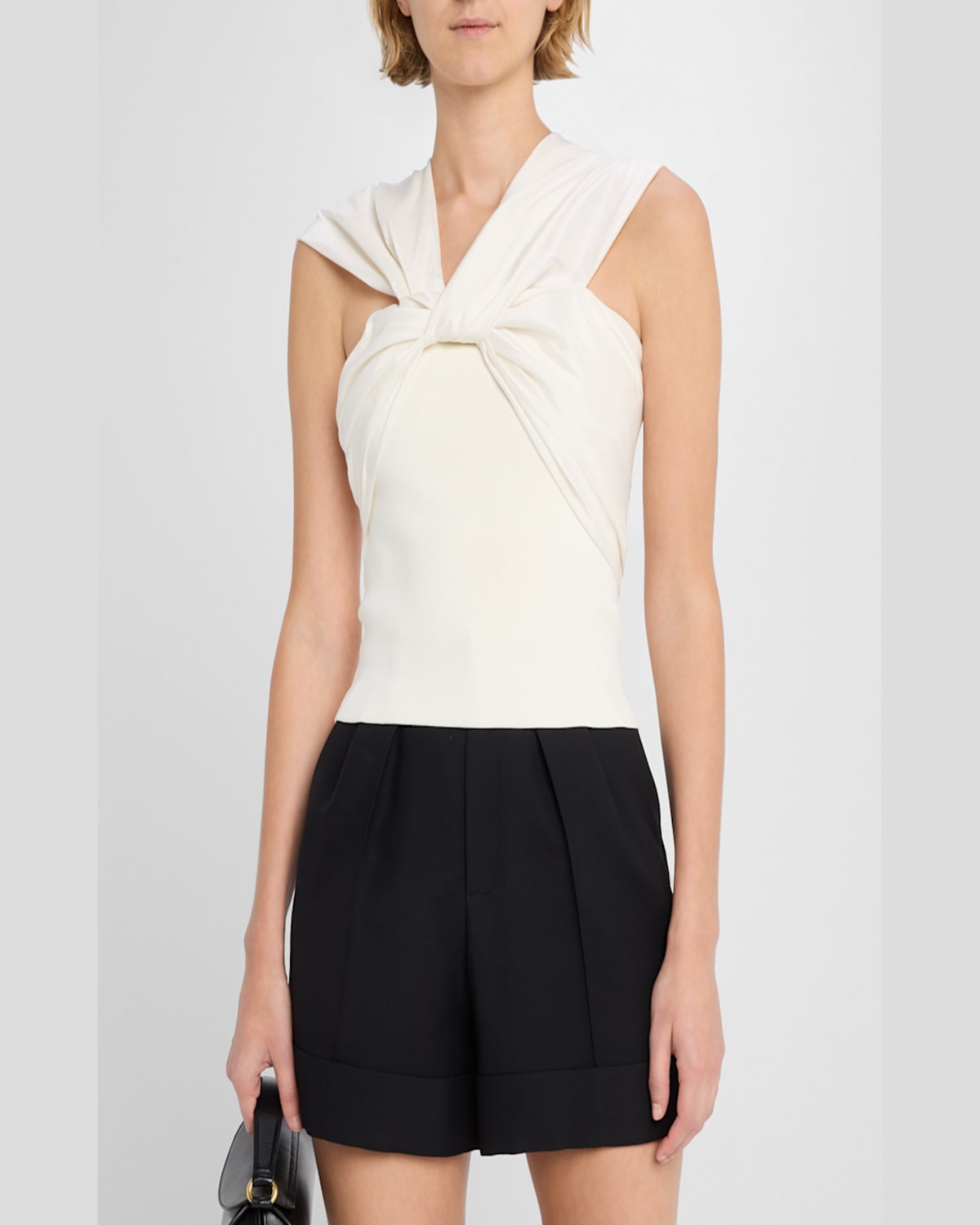 Simkhai Celiana Combo Off-the-shoulder Top In Ivory