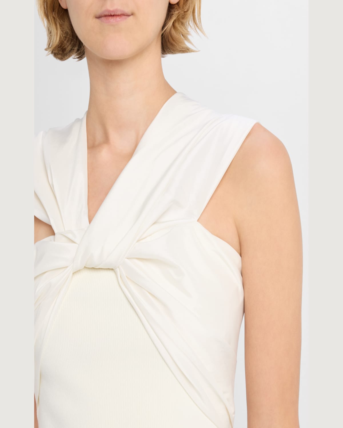 Simkhai Celiana Combo Off-the-shoulder Top In Ivory