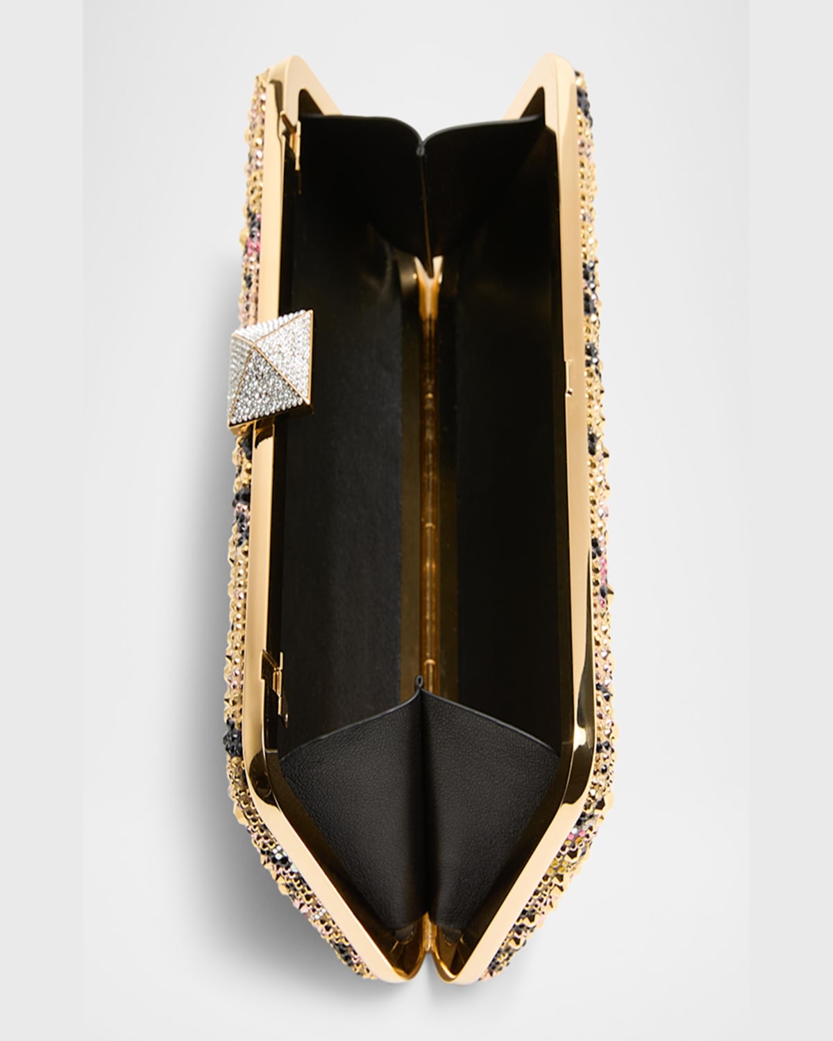 Valentino Carry Secrets Floral Crystal Minaudiere In Multi Crystal