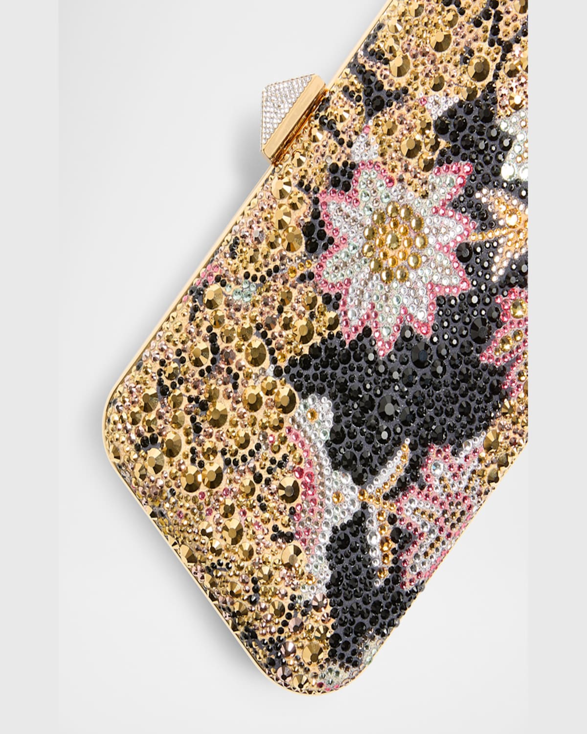 Valentino Carry Secrets Floral Crystal Minaudiere In Multi Crystal