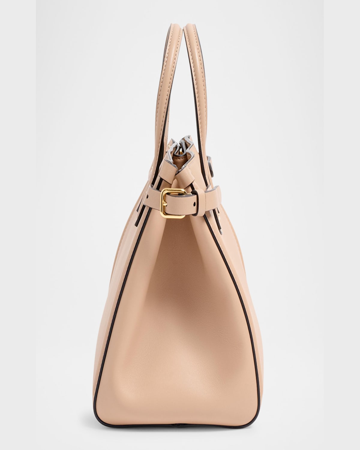 Valentino Antibes Small Leather Tote Bag In Rose Sand